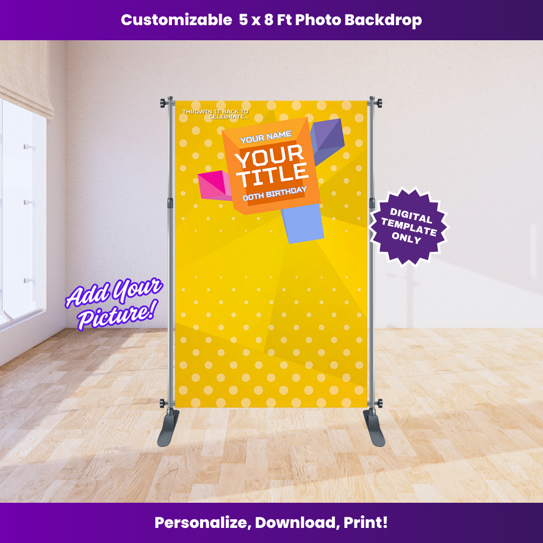 OG Yellow 106 and Park 5 x 8 ft Backdrop Editable Template