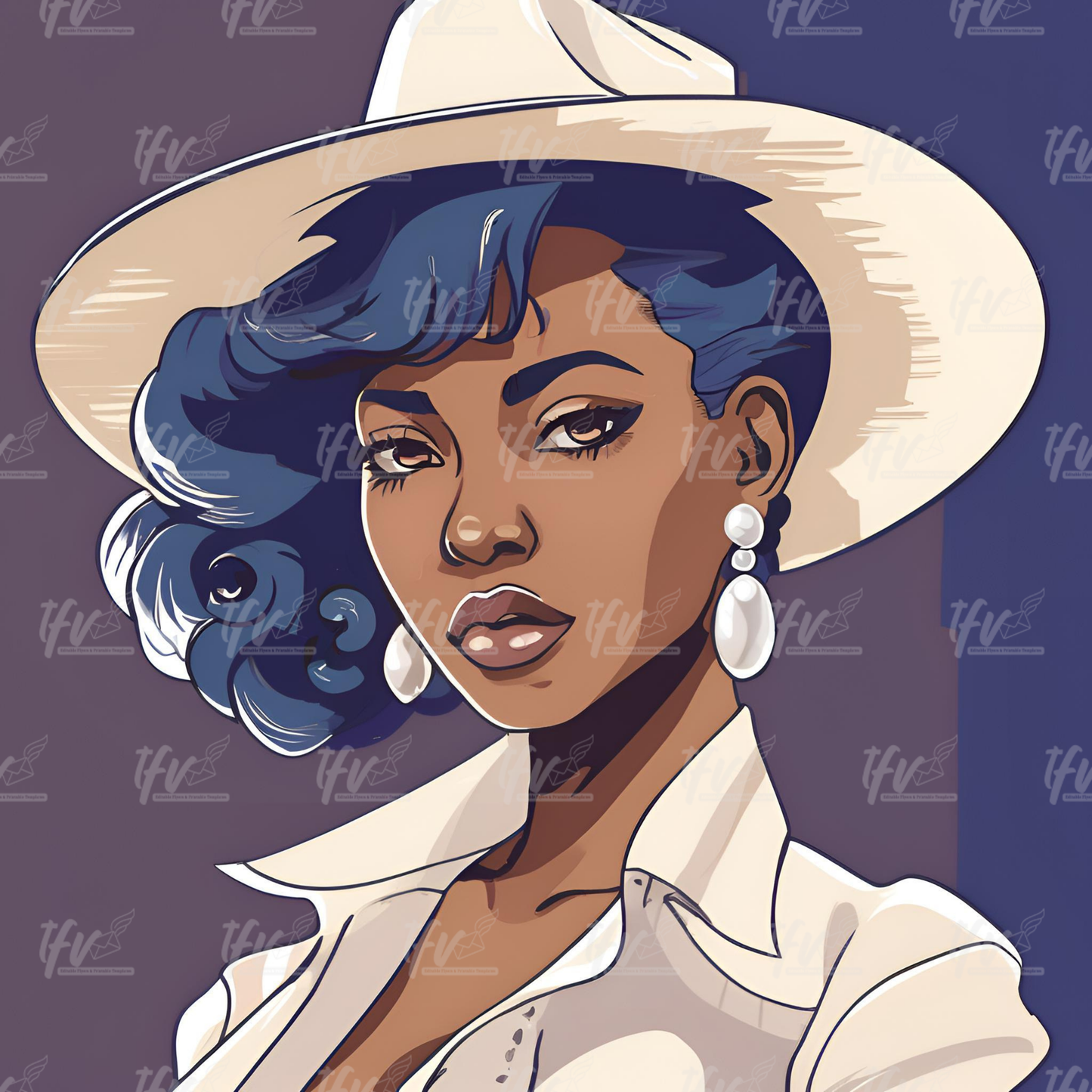 Zeta Phi Beta Inspired Digital Illustration