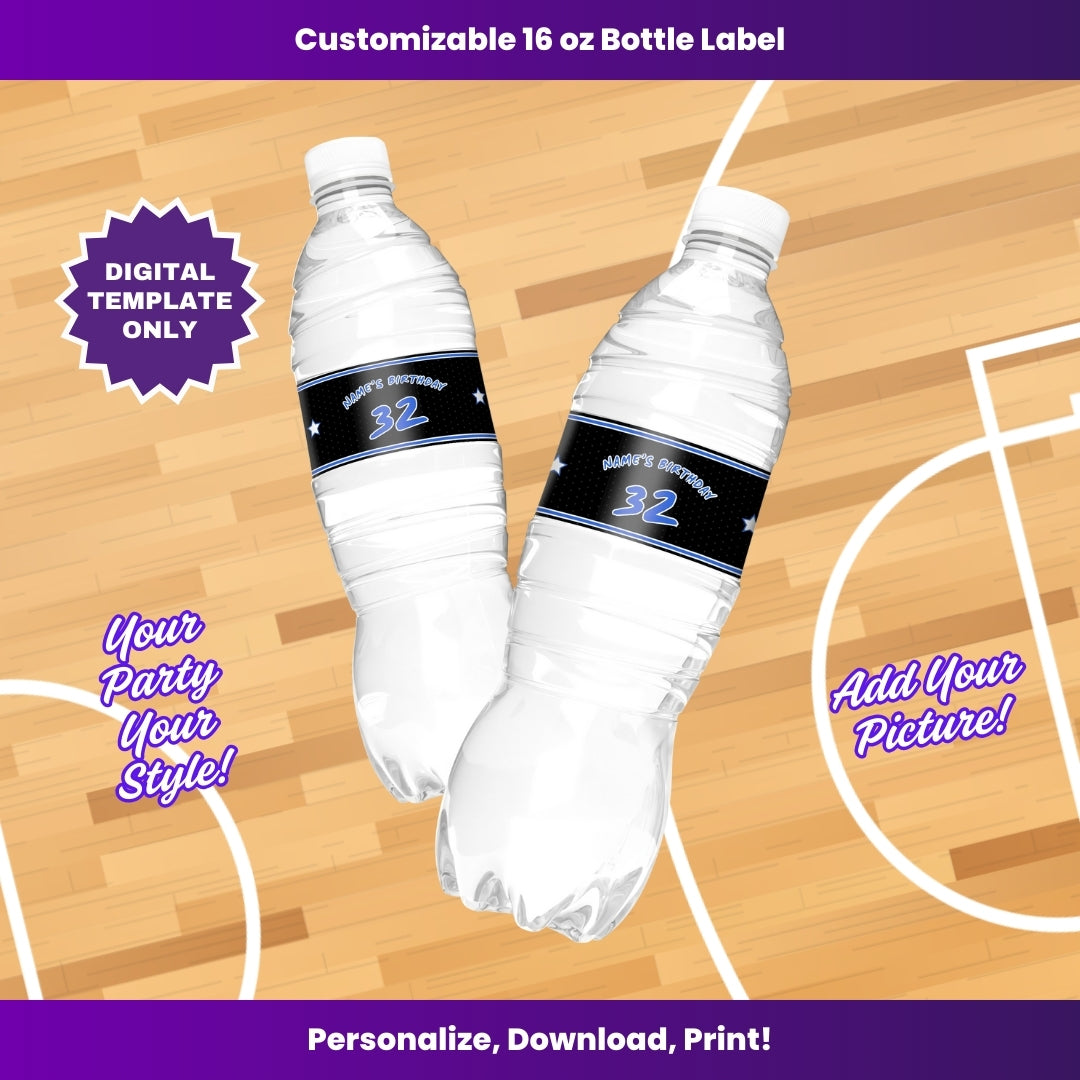 Magic 16oz Water Bottle Labels – Editable Template (Canva Design)