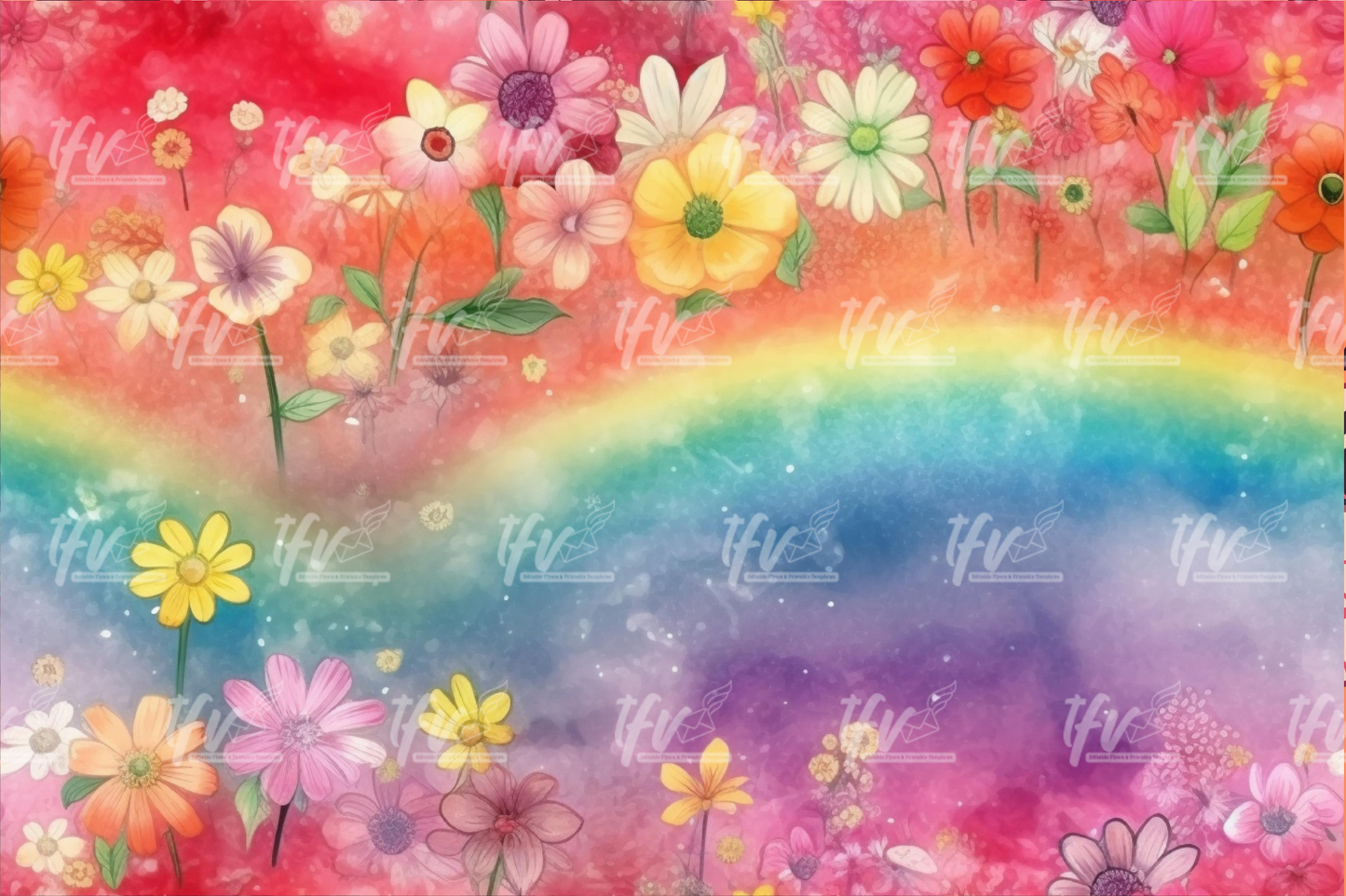 Magic Rainbow Pattern 20 Oz Skinny Tumbler Wrap