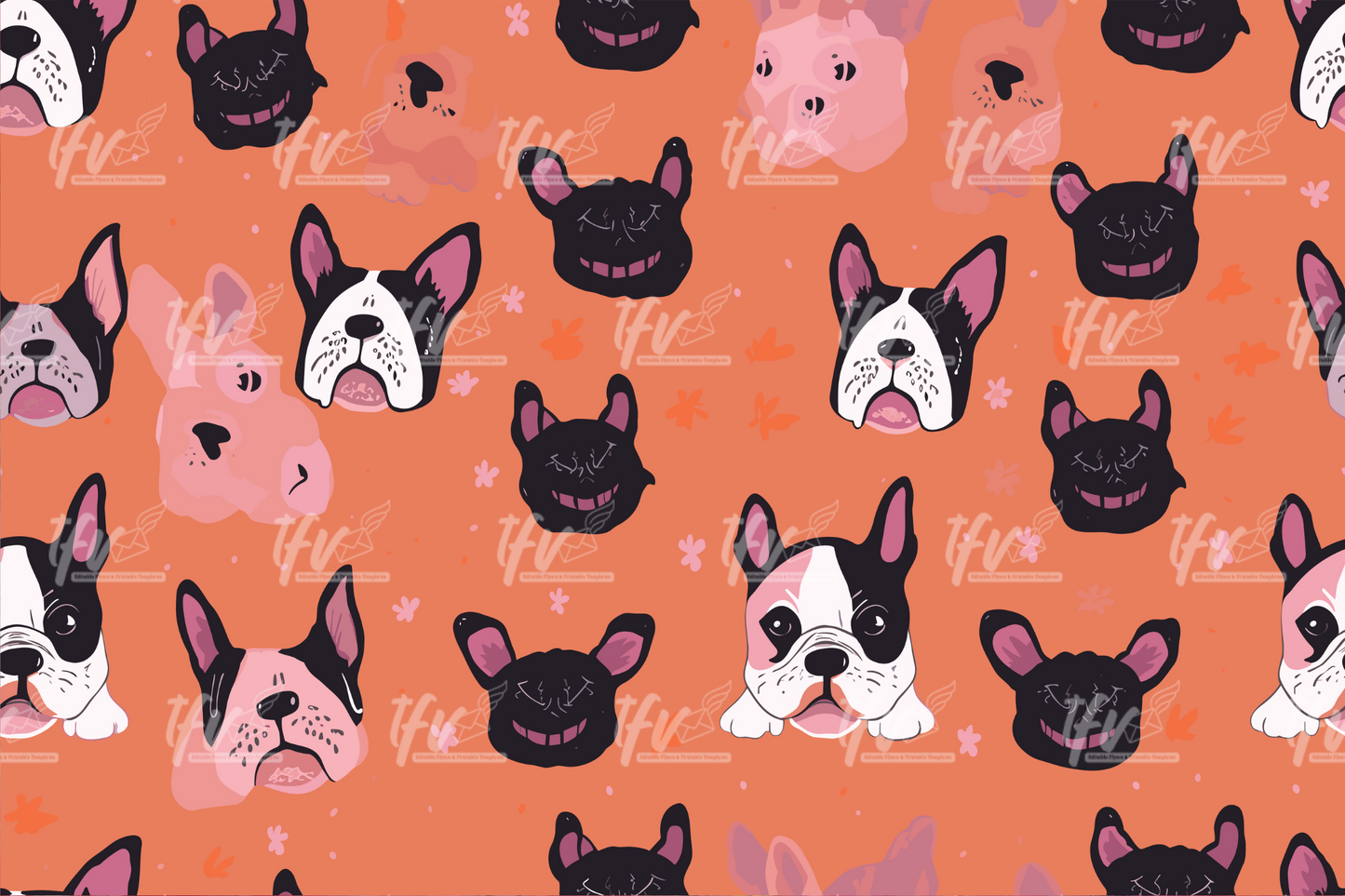 French Bulldog Halloween Pattern 20 Oz Skinny Tumbler Wrap