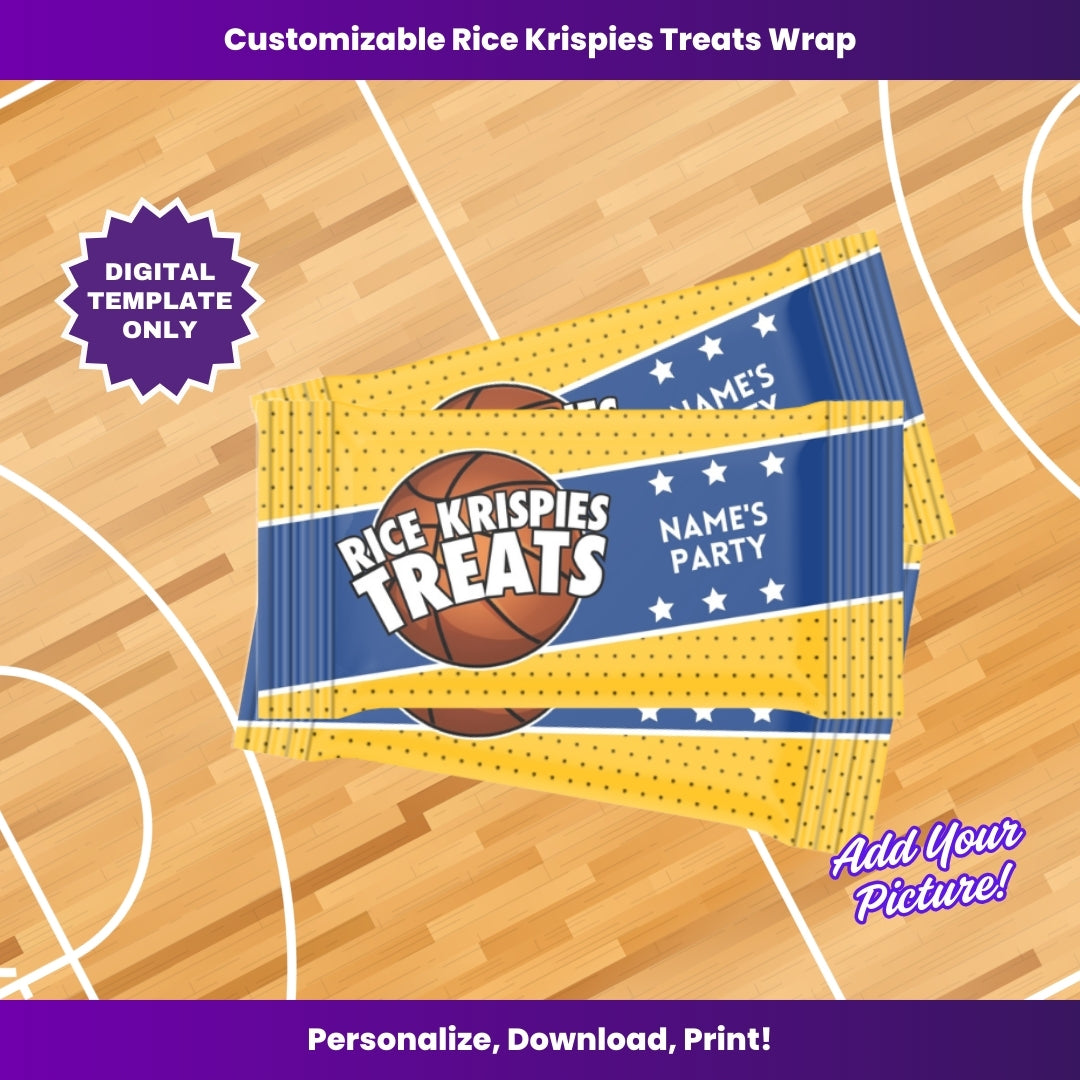 Pacers Basketball Treat Wrapper – Editable Template (Canva Design)
