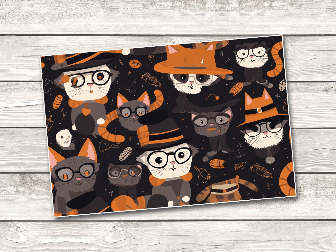 Supernatural Kitten Pattern 20 Oz Skinny Tumbler Wrap