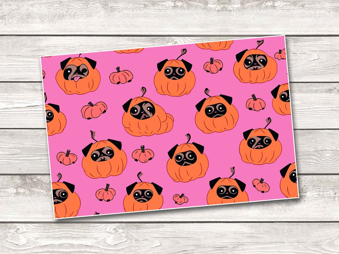 Pink Dog Halloween Pattern 20 Oz Skinny Tumbler Wrap