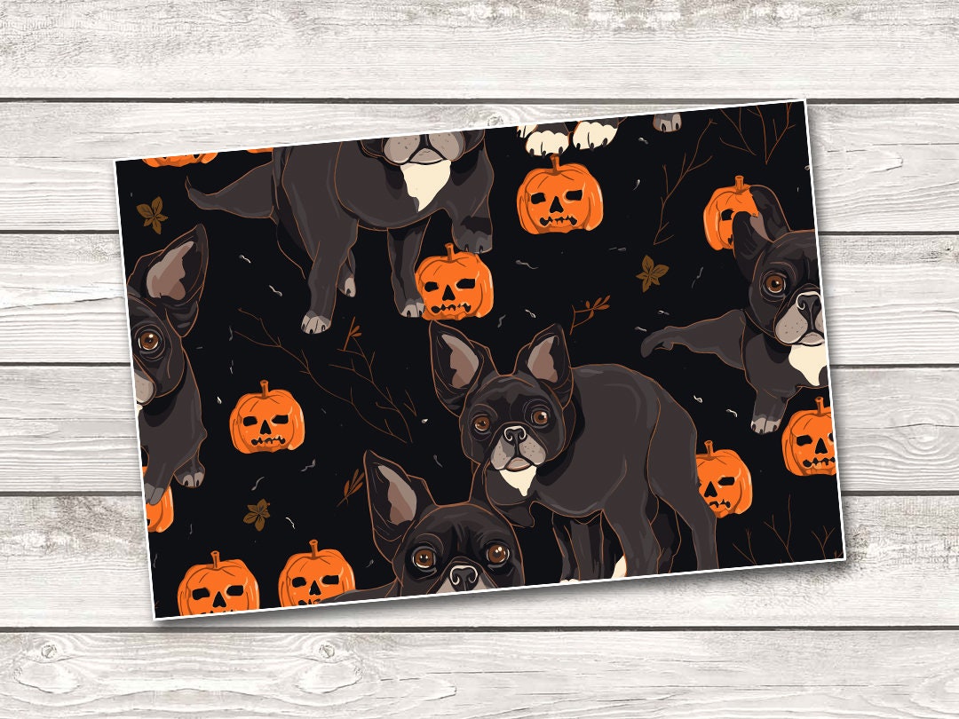 Black Dog Haunted Halloween Pattern 20 Oz Skinny Tumbler Wrap