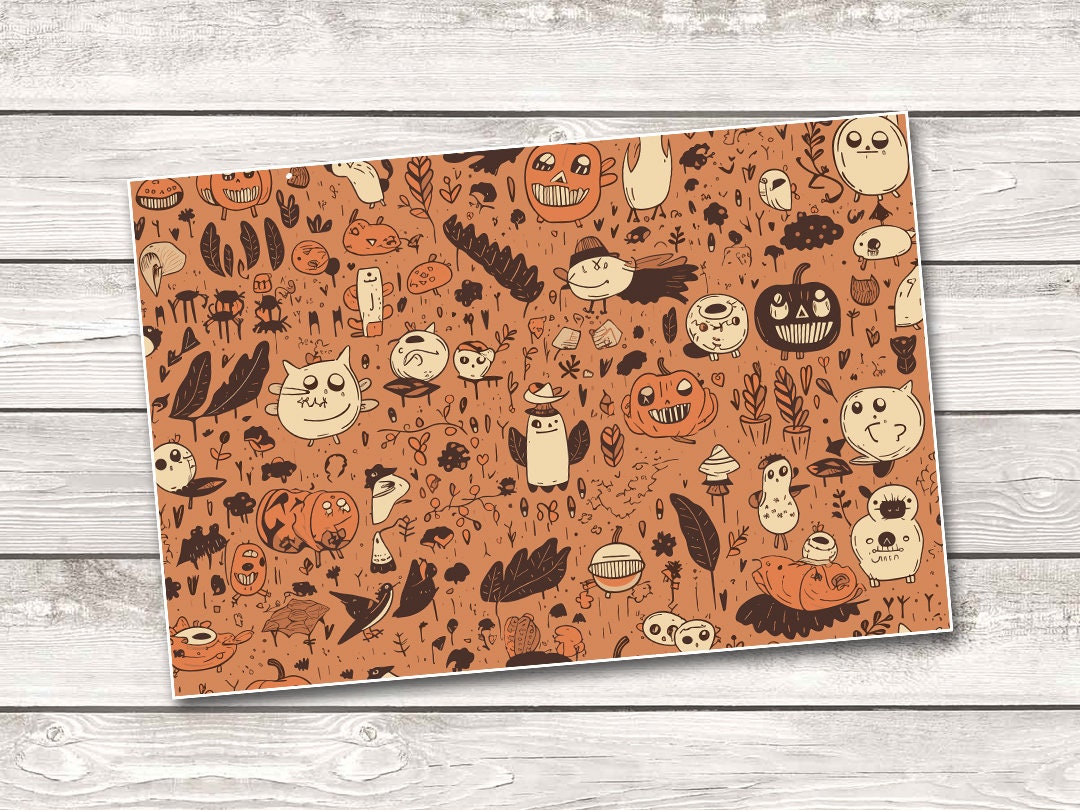 Halloween Pattern 20 Oz Skinny Tumbler Wrap