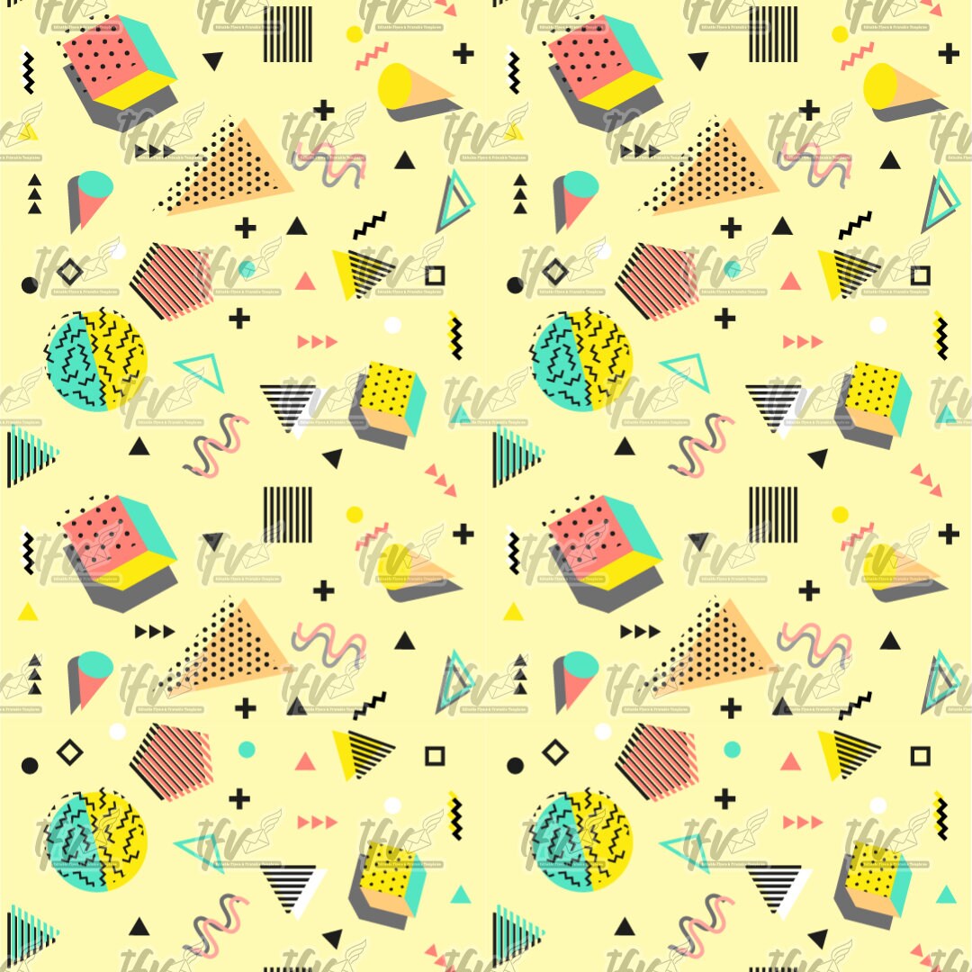 Fresh Prince 90s Pattern Seamless Background