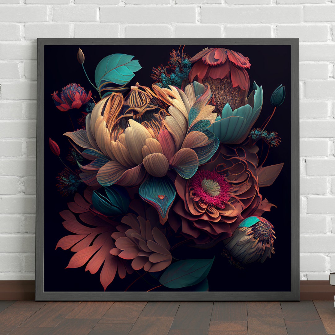 3D Floral Abstract Pattern