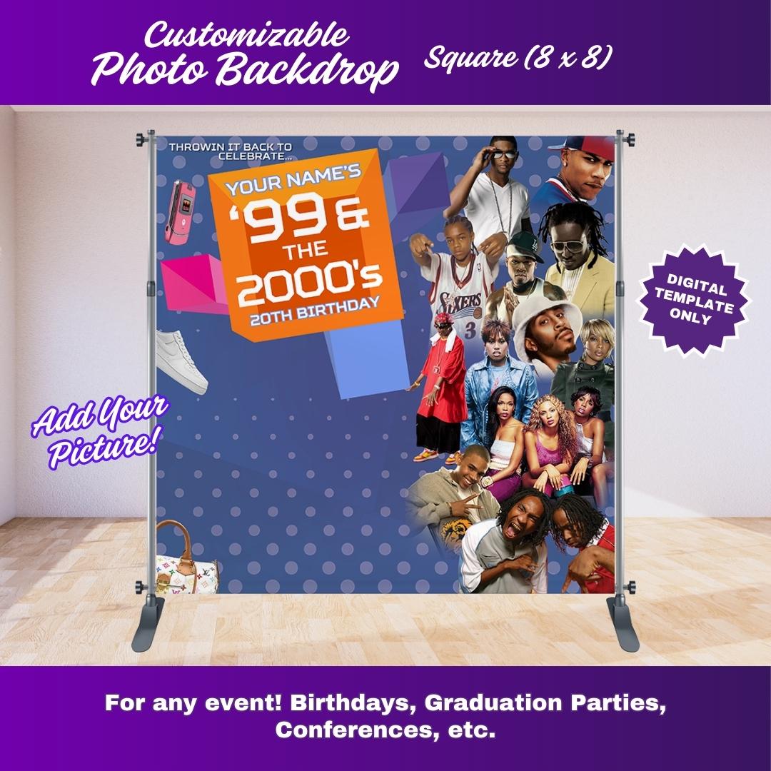 Light Purple 106 and Park Party Photo Backdrop (Swag Edition) – Editable Canva Template