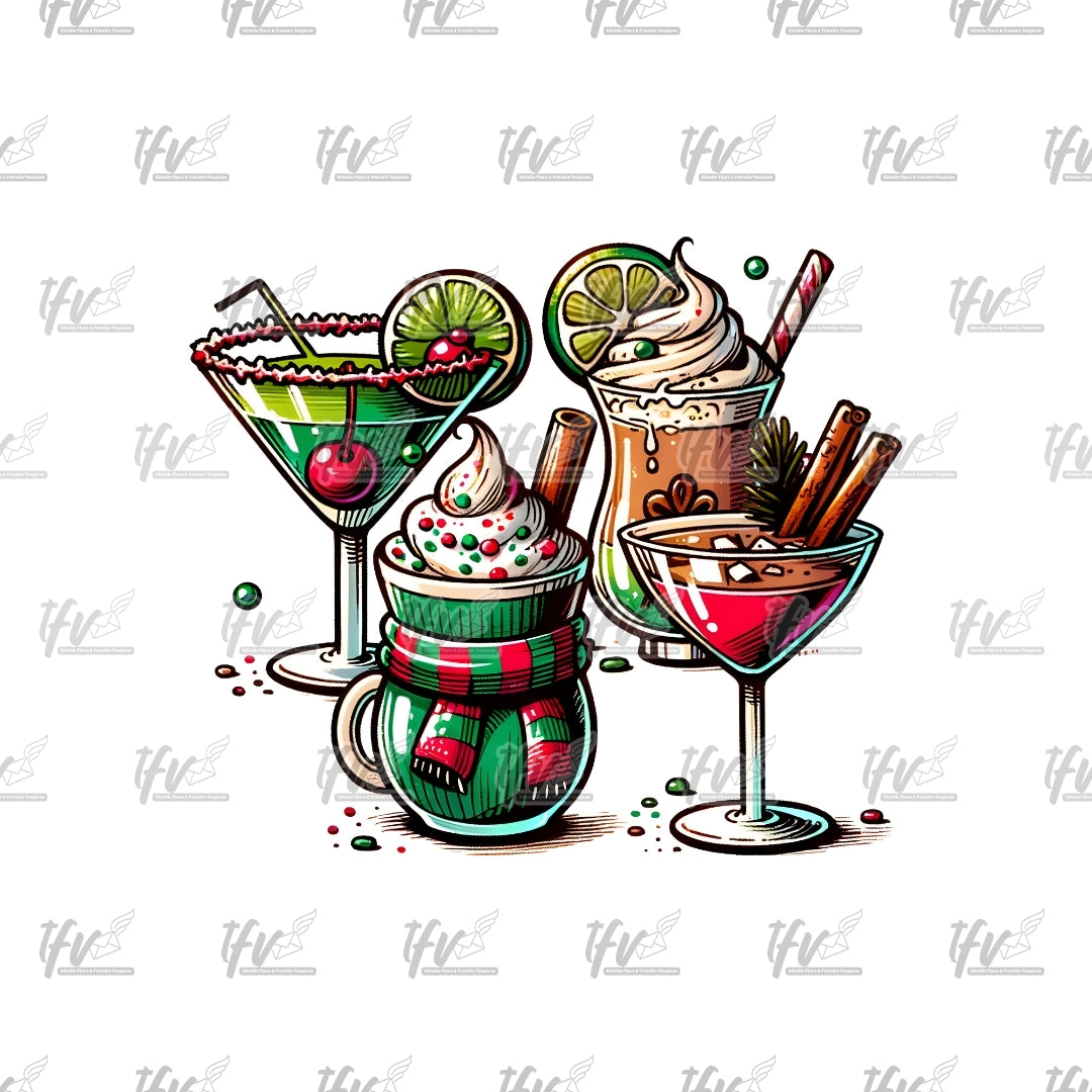 Christmas Drinks Clip Art