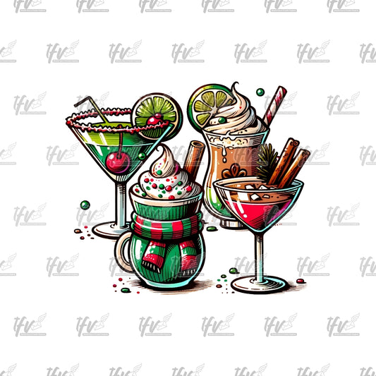 Christmas Drinks Clip Art