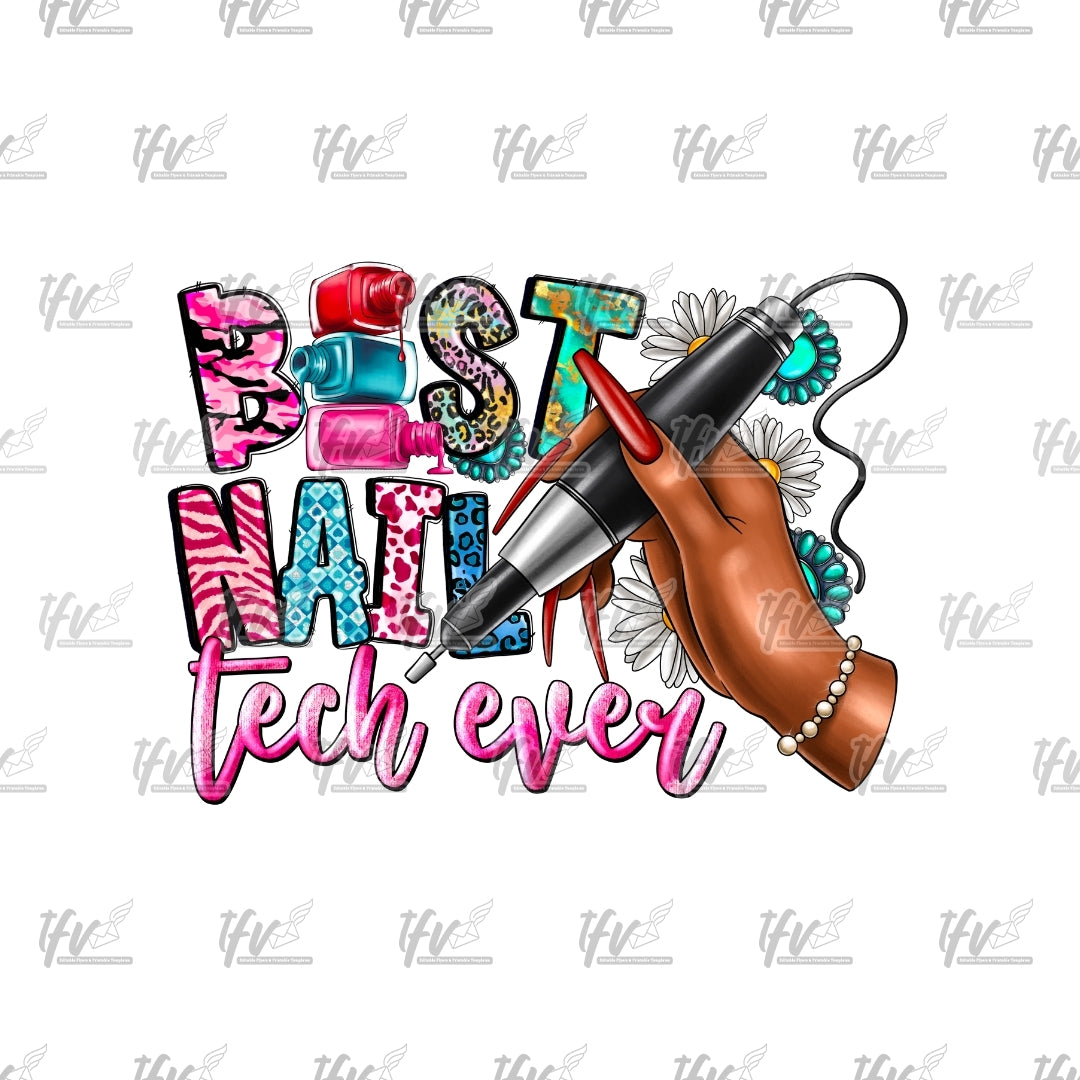 Best Nail Tech Ever Png Clip Art