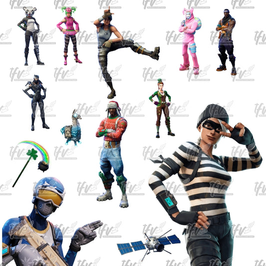 Fortnite Character Clip Art Bundle