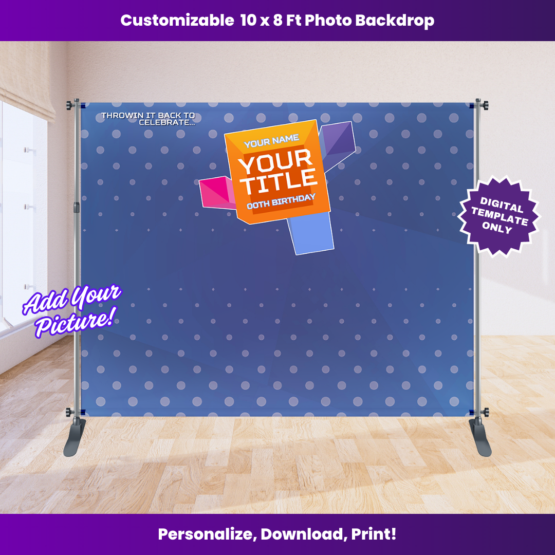 106 and Park 10 x 8 ft Backdrop Editable Template (Light Purple)