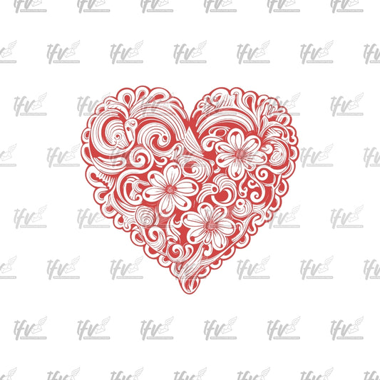 Floral Heart Clip Art
