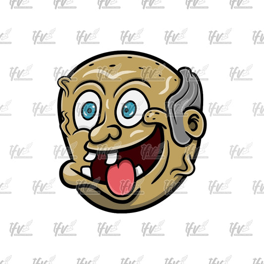 Crazy Old Man Face Clip Art