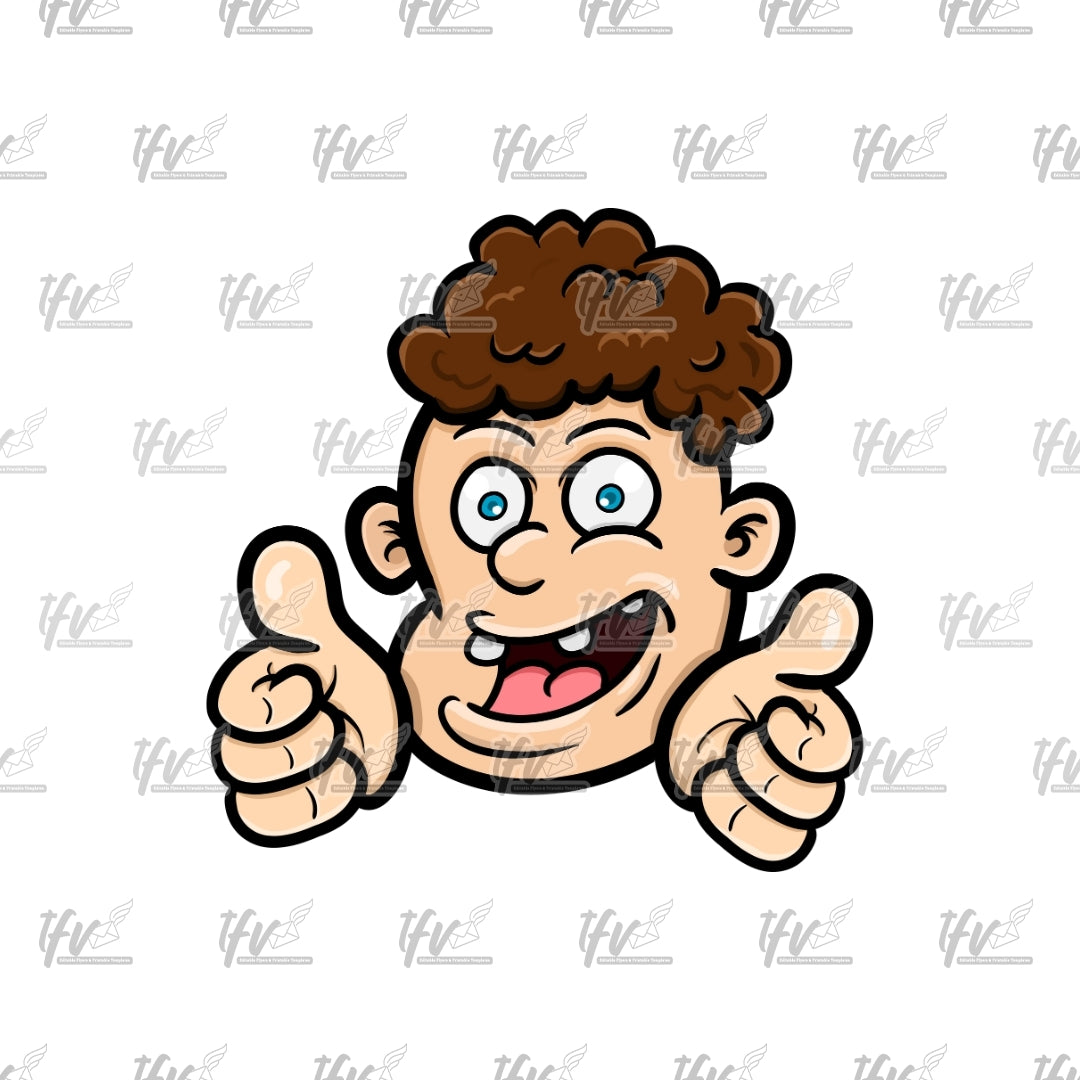 Funny Guy Face Clip Art