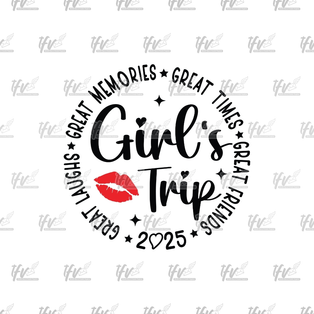 Girls Trip 2025 Clip Art