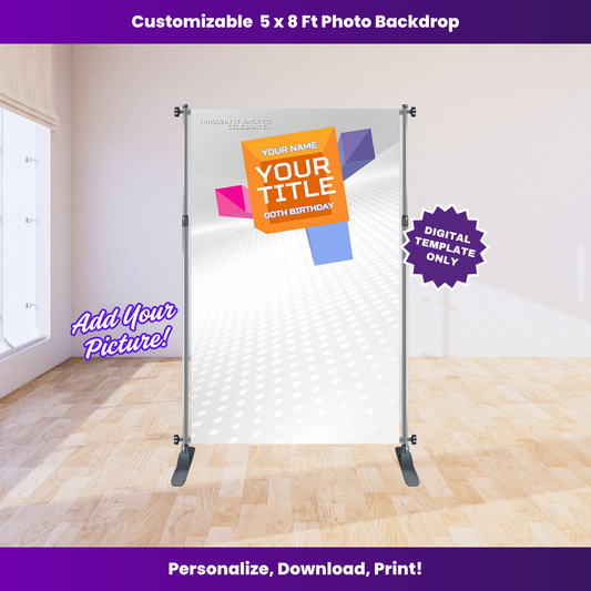 OG White 106 and Park 5 x 8 ft Backdrop Editable Template