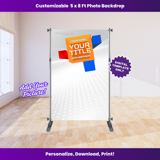 Swagg White 106 and Park 5 x 8 ft Backdrop Editable Template