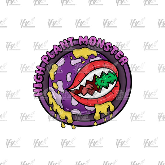 Hungry Plant with Teeth Clip Art