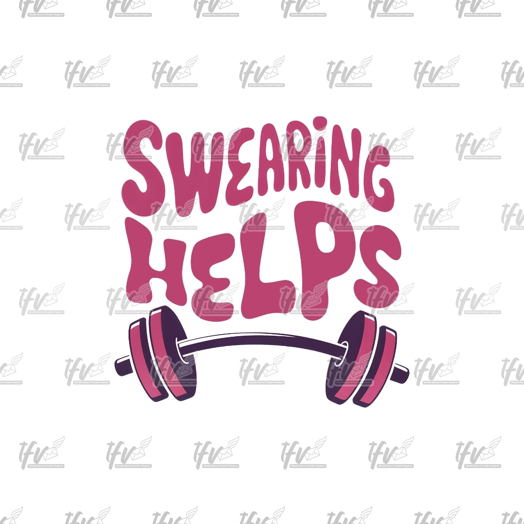 Swearing Helps Fitness Clip Art
