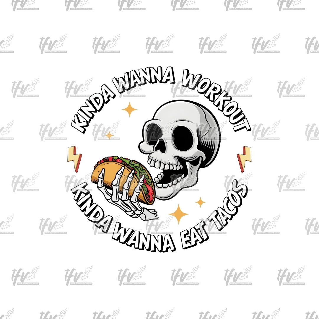 Kinda Wanna Taco Fitness Clip Art