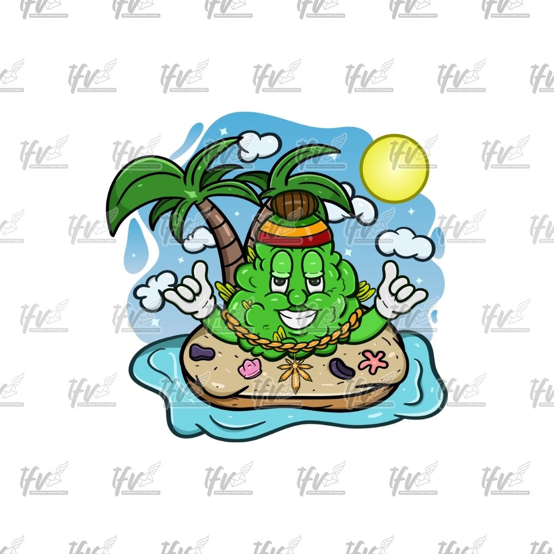 Weed Bud Island Clip Art