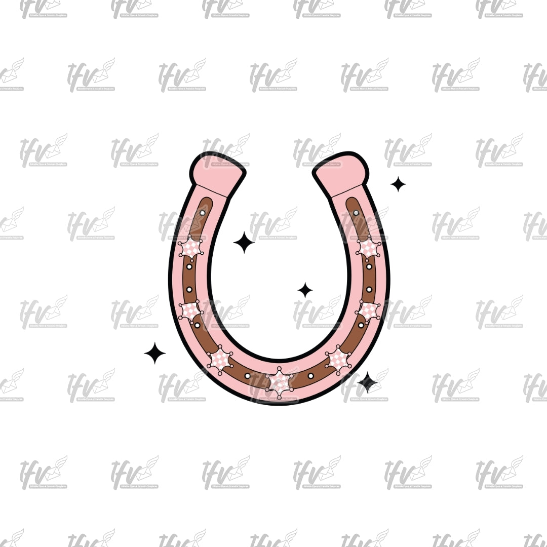 Pink Horseshoe Clip Art