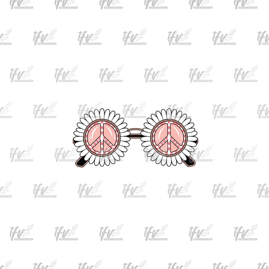 Pink Peace Glasses Clip Art
