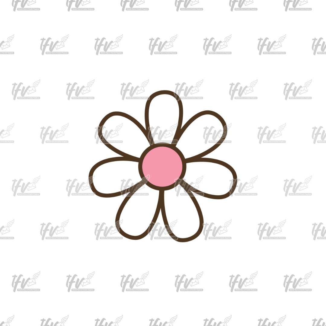 Pink and White Flower Clip Art