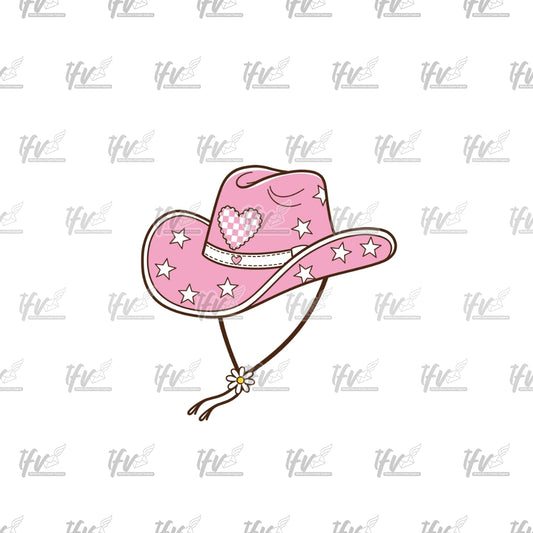 Pink and Heart Cowboy Hat Clip Art