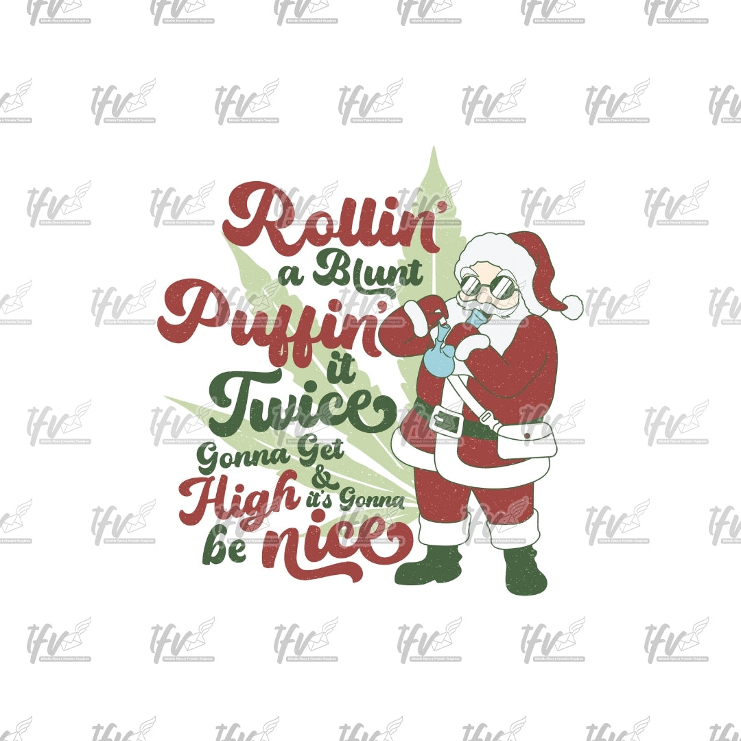 Puffin Santa Christmas Clip Art