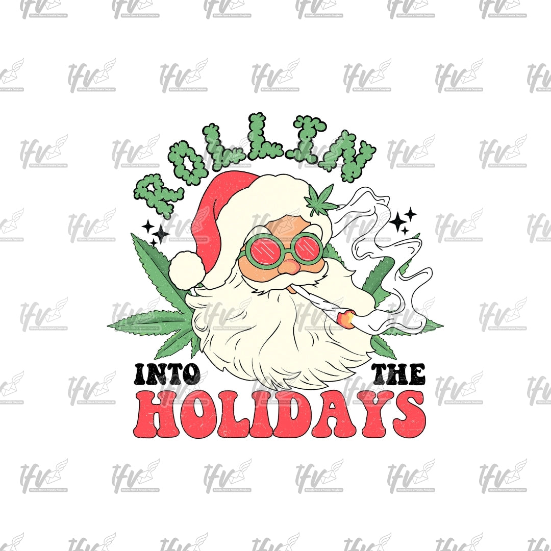 Rollin Into the Holidays Christmas Clip Art