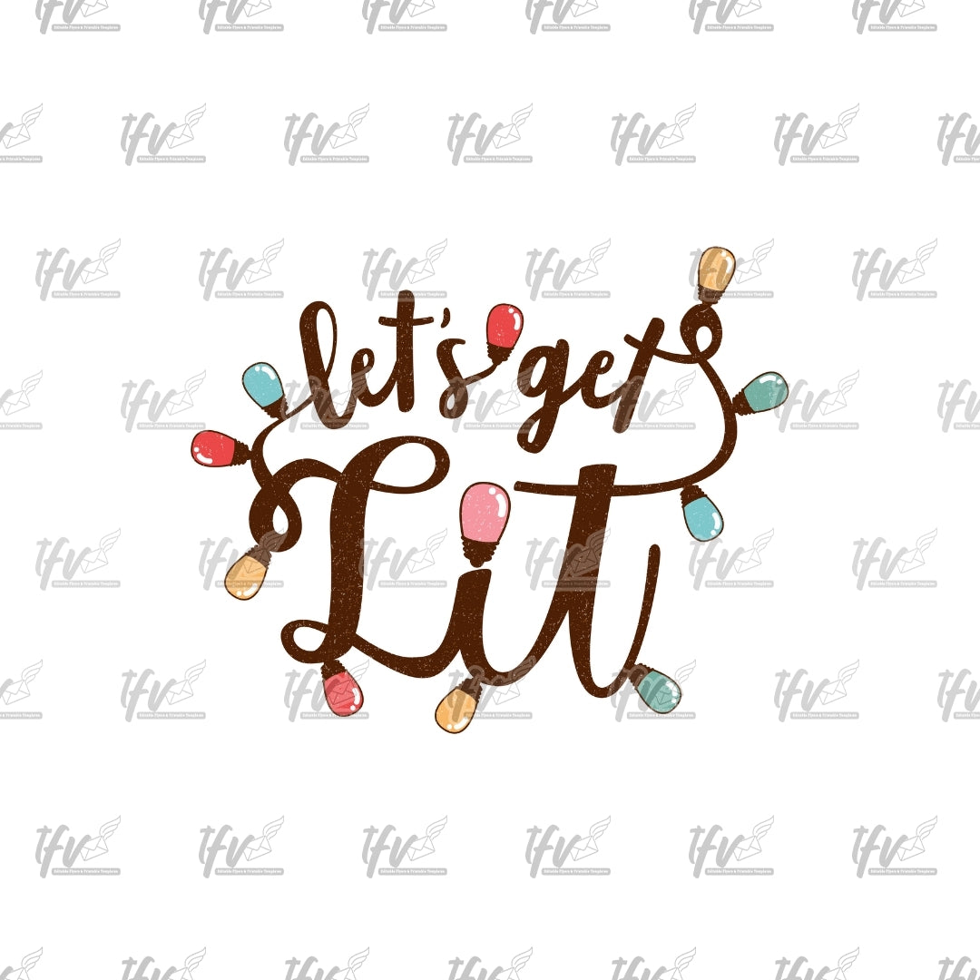 Christmas Lit Clip Art
