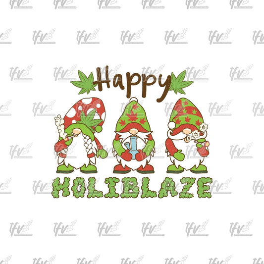 Happy Holiblaze Clip Art, Illustration