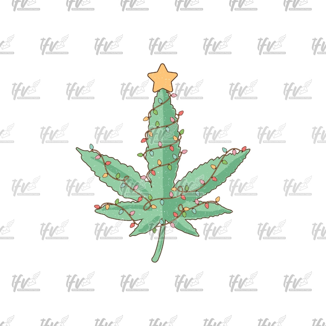 Marijuana Christmas Tree Clip Art