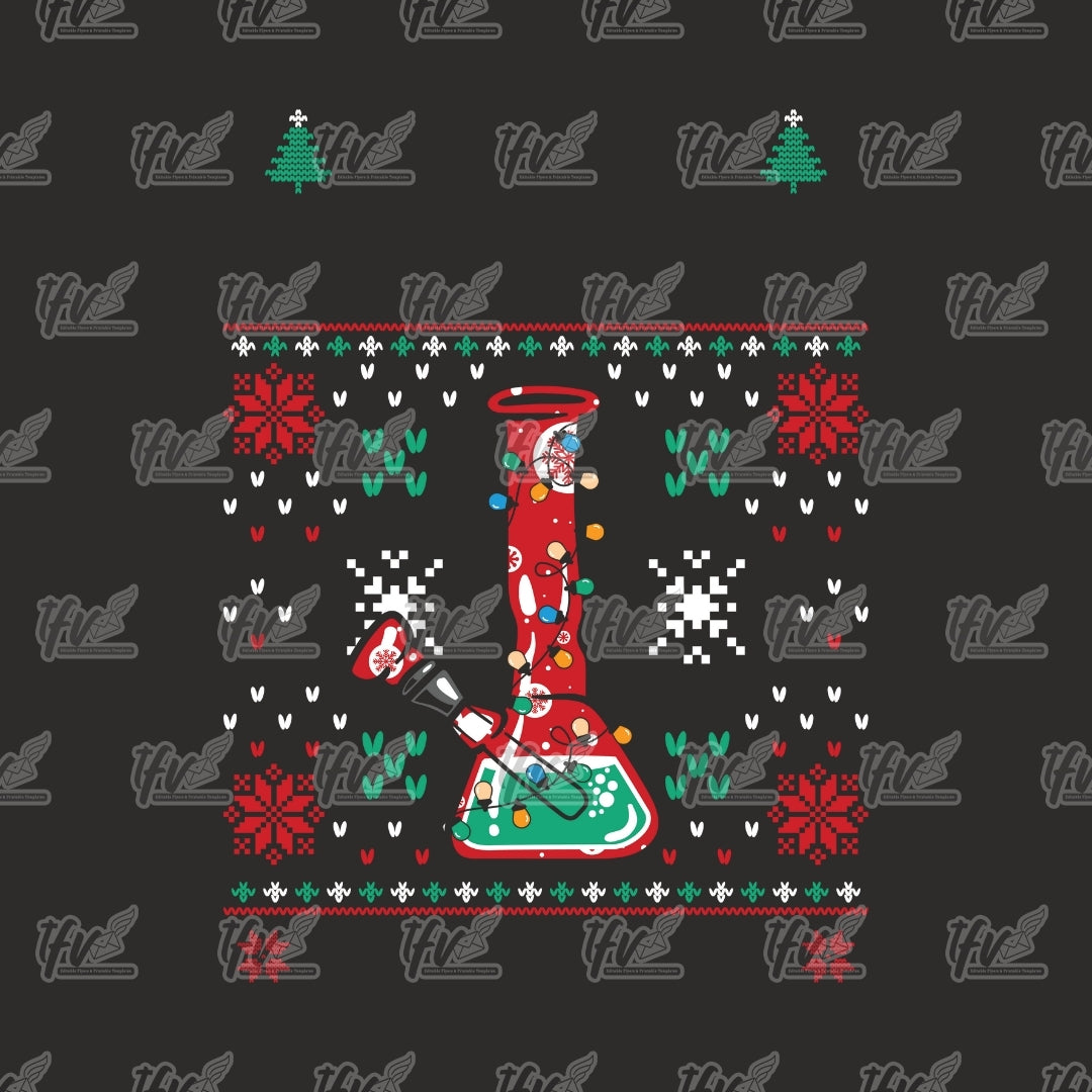 Ugly Christmas Sweater Bong Clip Art