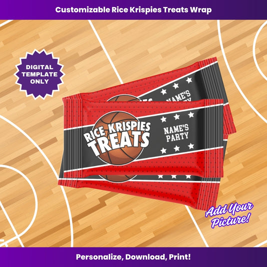 Bulls Basketball Treat Wrapper – Editable Template (Canva Design)