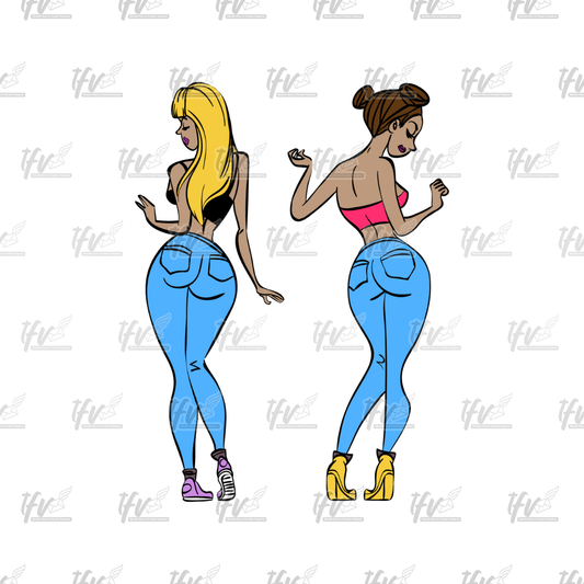 Dancer Clip Art, Twerking Clip Art, Twerk Emote Illustration