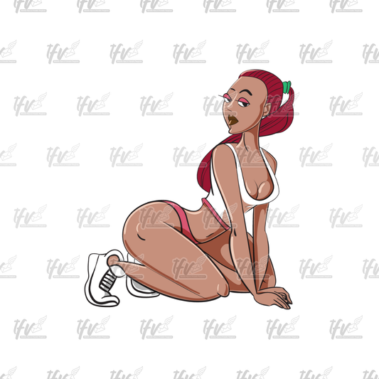 Twerk Dance Cartoon Clip Art (PNG File)