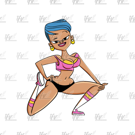 Twerk Dance Cartoon Clip Art (PNG File)
