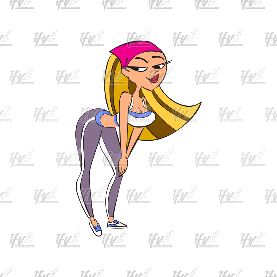 Twerk Dance Cartoon Clip Art (PNG File)