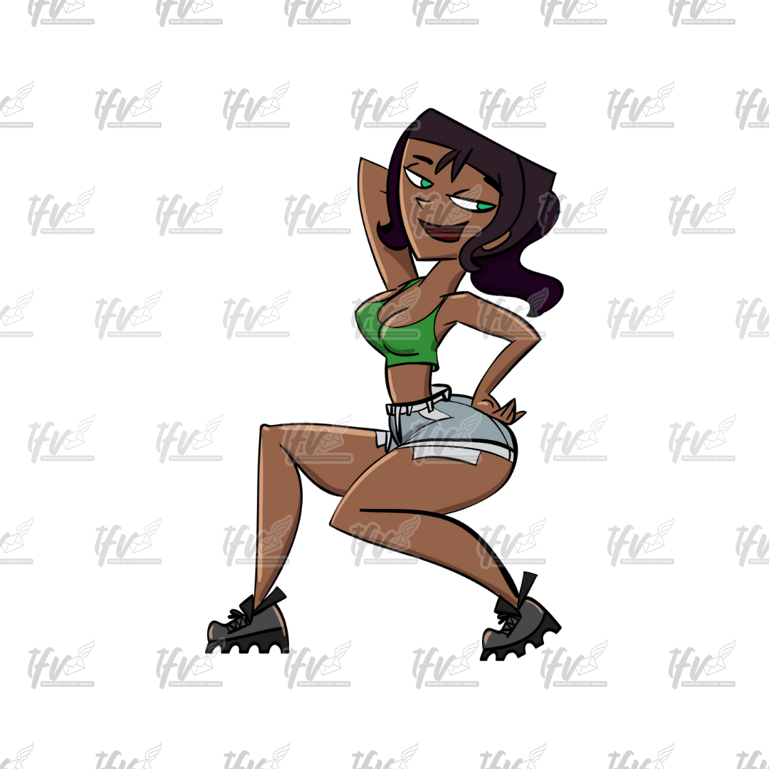 Twerk Dance Cartoon Clip Art (PNG File)