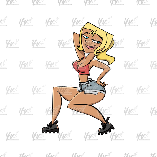 Twerk Dance Cartoon Clip Art (PNG File)