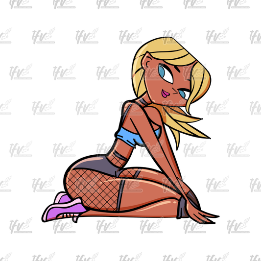 Twerk Dance Cartoon Clip Art (PNG File)