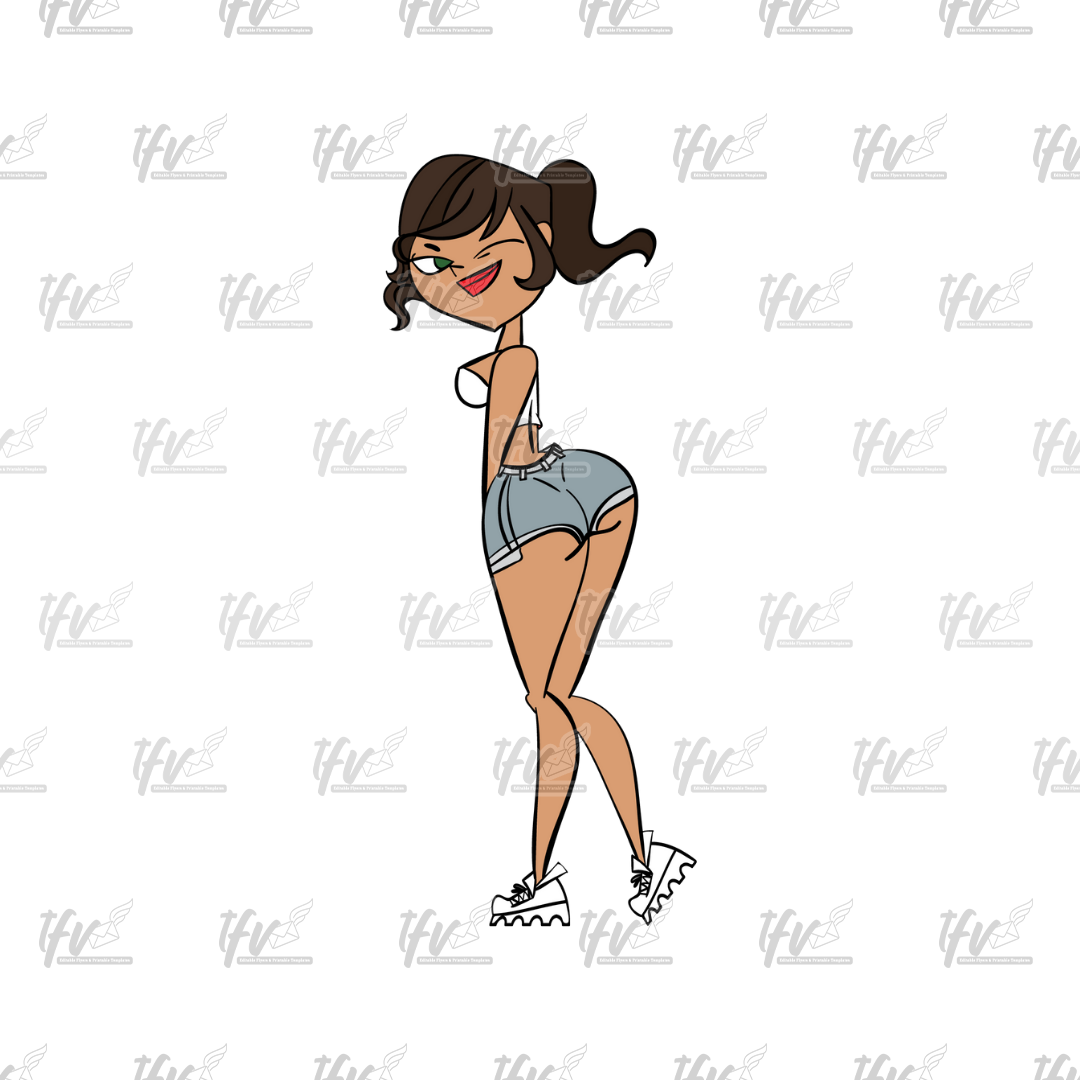 Twerk Dance Cartoon Clip Art (PNG File)
