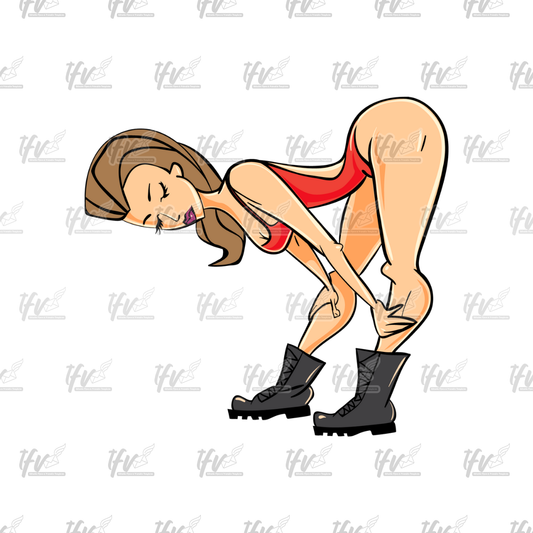 Twerk Dance Cartoon Clip Art (PNG File)