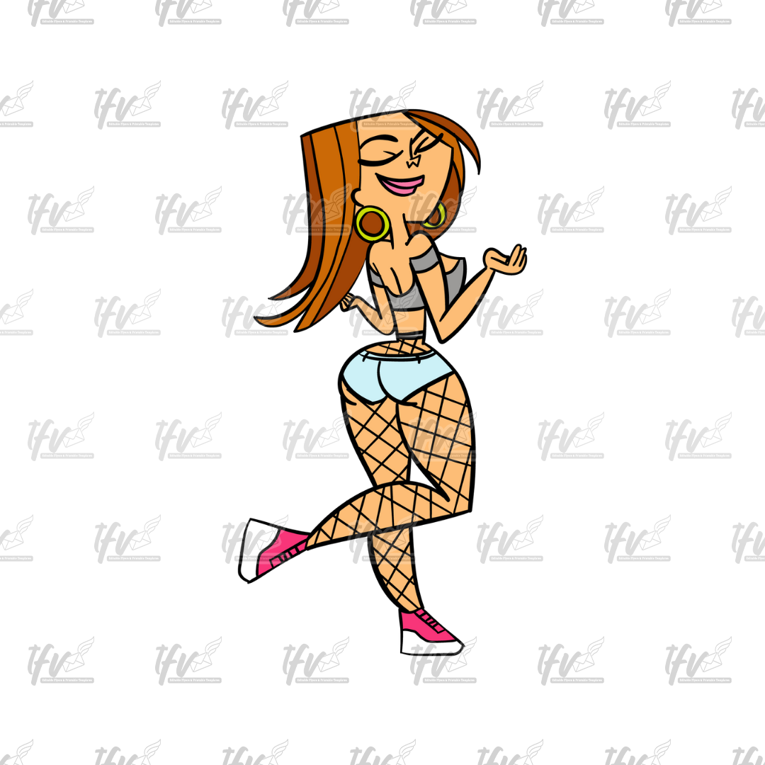 Twerk Dance Cartoon Clip Art (PNG File)