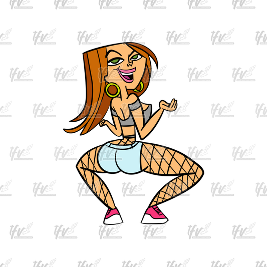 Twerk Dance Cartoon Clip Art (PNG File)